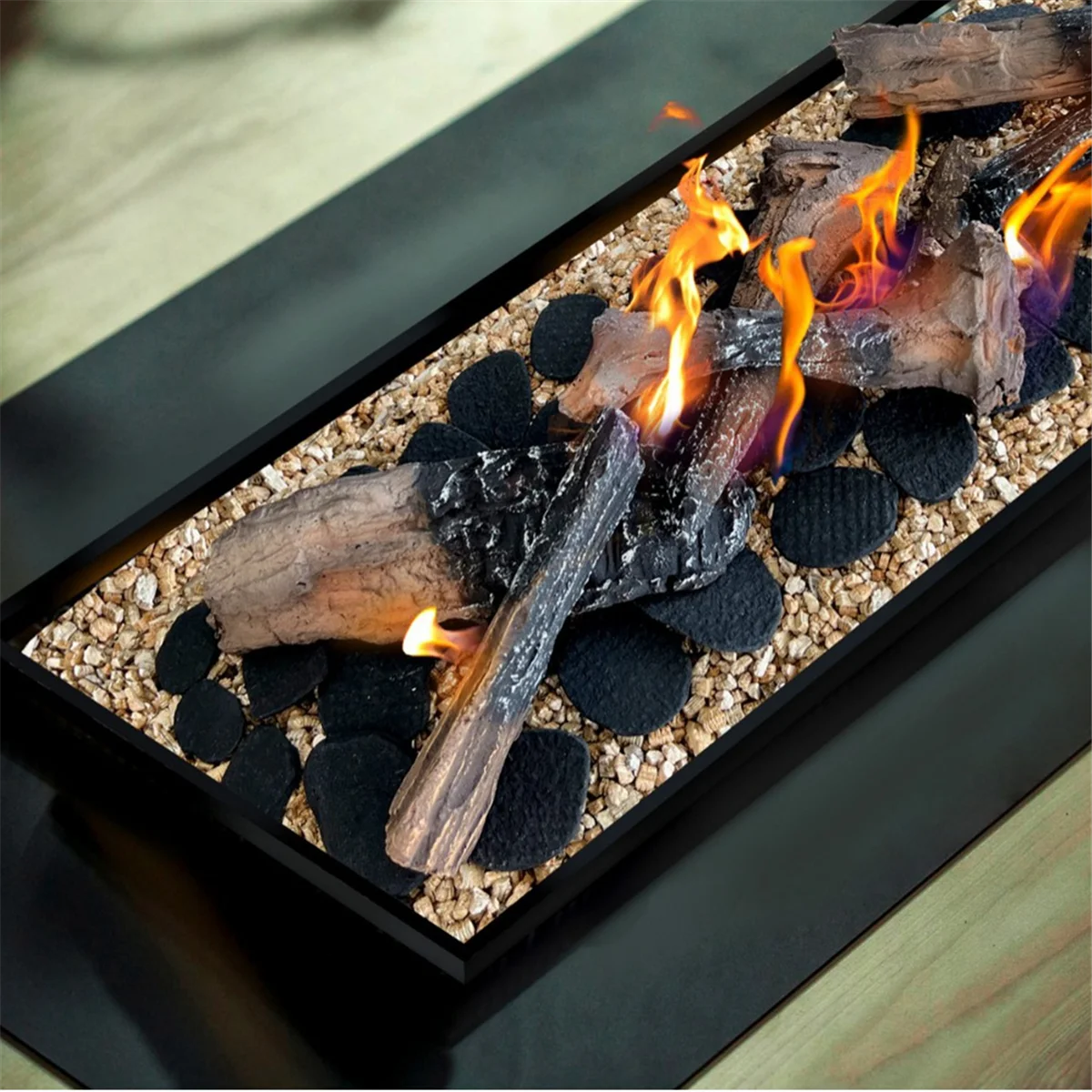 3D Decorative Board Campfire Centerpiece Artificial Fire Fake Flame Party Decorative Flame Torch A