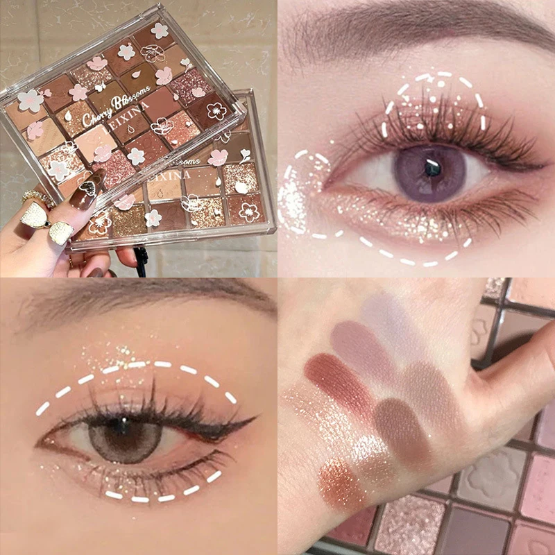 Placa de sombra de ojos de 20 colores, bandeja de sombra de ojos para principiantes, maquillaje, escultura, resalte, accesorios cosméticos para mujeres