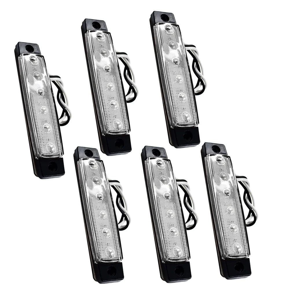 6 Pcs LED Light Strip 6led Boat Stern Lights Navigation Water Proof Utility Interior White Baby