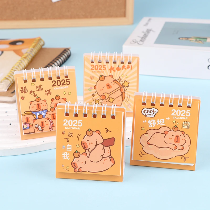 5 stks Kawaii Mini Kleine Bureaukalender Zak Draagbare Kartonnen Kalender Kantoor Desktop Decoratie