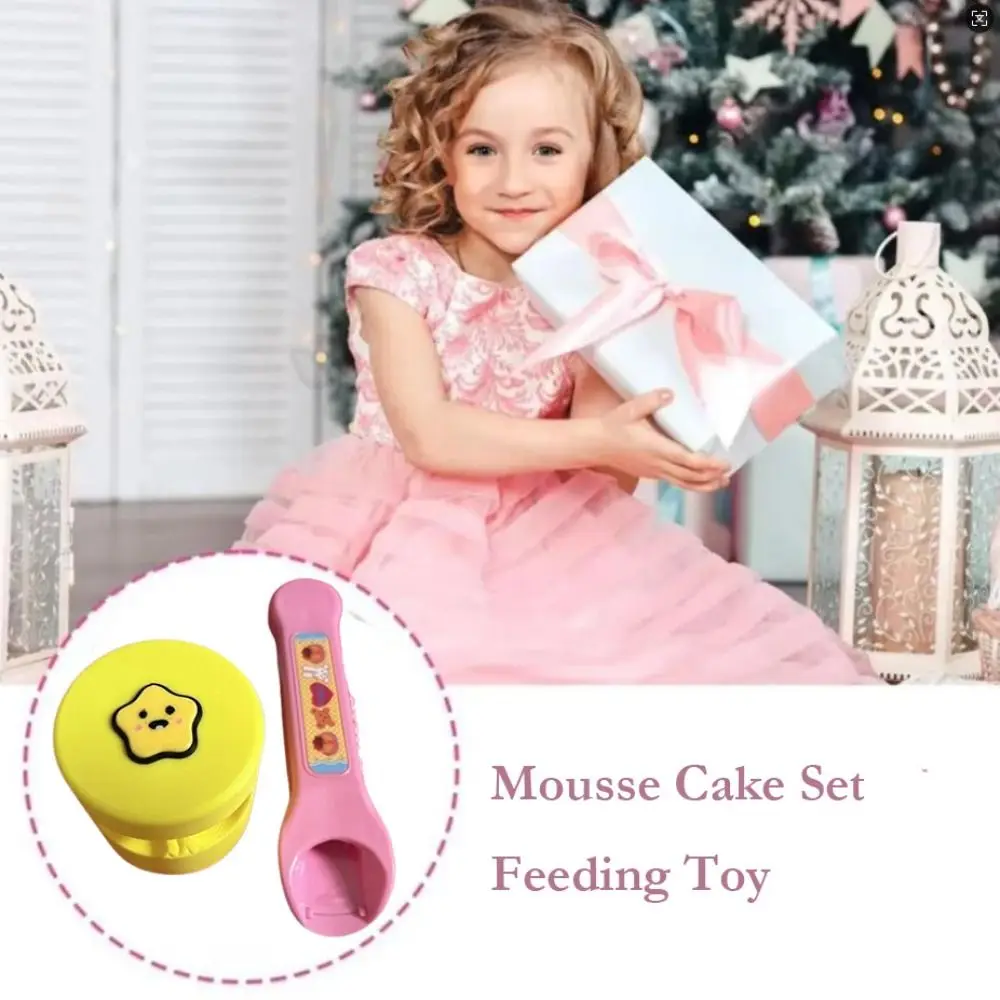 Conjunto de bolo de mousse de alimentação de alimentos, brinquedo de alimentação, dramatização, educação precoce, bolo de mousse, pudim, brinquedo de fingir, brinquedos de casa de brincar japonesa