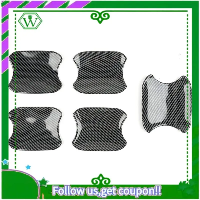 

AC34-Car Exterior Door Bowl Cover Trim Protector Accessories For Ford Bronco 2021 2022 2023 4 Doors, ABS Carbon Fiber