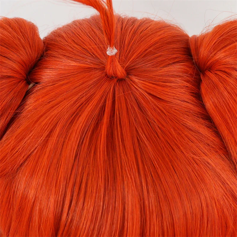 Peluca de cabello sintético para Cosplay, resistente al calor cabellera, Color Rojo