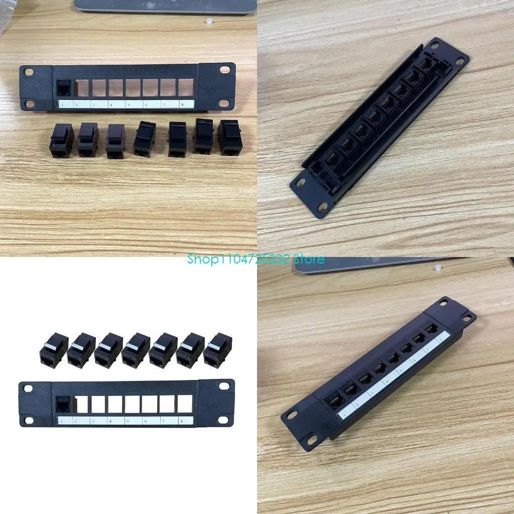 P5EA 8-Port CAT5e Unshielded Patch Panel Rackmount 8 x Gigabit RJ-45 Ethernet Ports