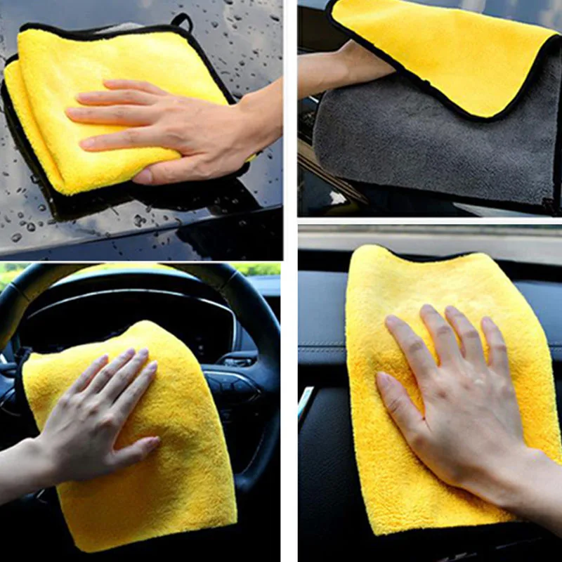 

Two-Color Double-Sided Super High Density Towel Thickened Water Absorbent Coral Velvet Cleaning Wipe Car Supplies Wholesale