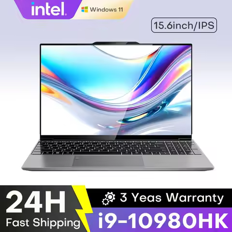 Xiaman 15.6" Portable Gaming Laptop Computer Intel Core i9 10980HK Gamer PC 16GB RAM 1TB SSD Windows 11 Office Study Notebook PC