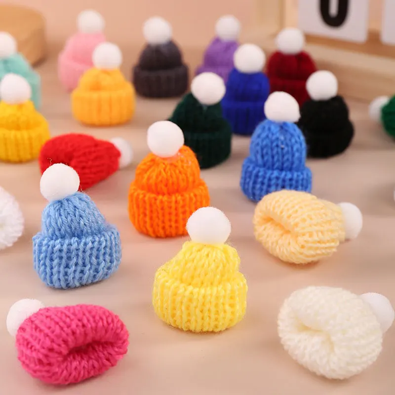 10/20/50pcs Mini Knitting Hats Small Christmas Doll Hat for Christmas Ornaments DIY Craft Decorations Tree Snowman Ornaments - Image 6