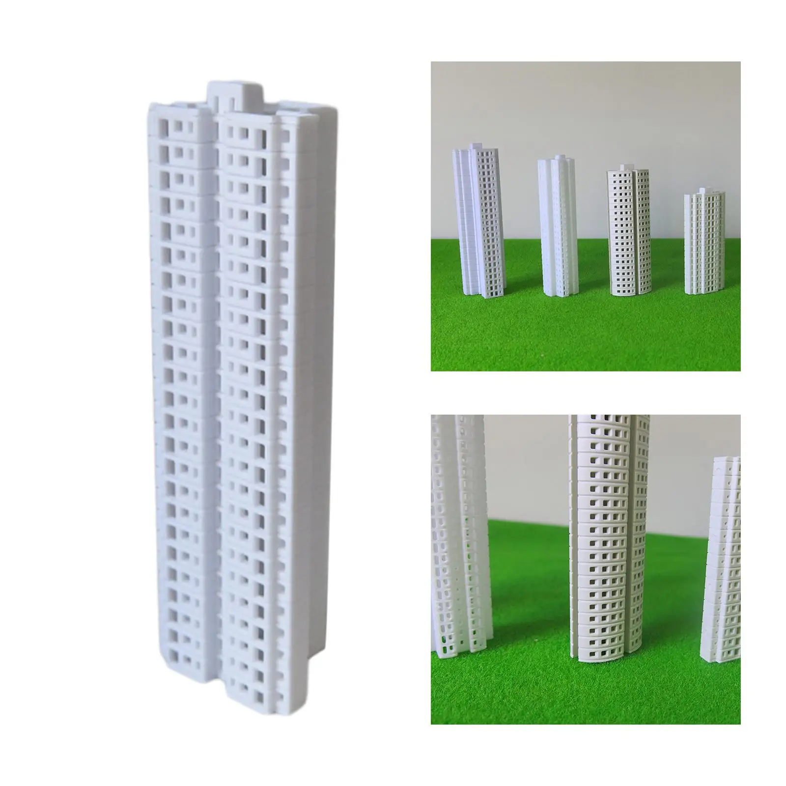 ABS البلاستيك نموذج قطار مشهد العمارة Diorama تخطيط مجموعة بناء مصغرة لسكك الحديدية المدينة الحديثة