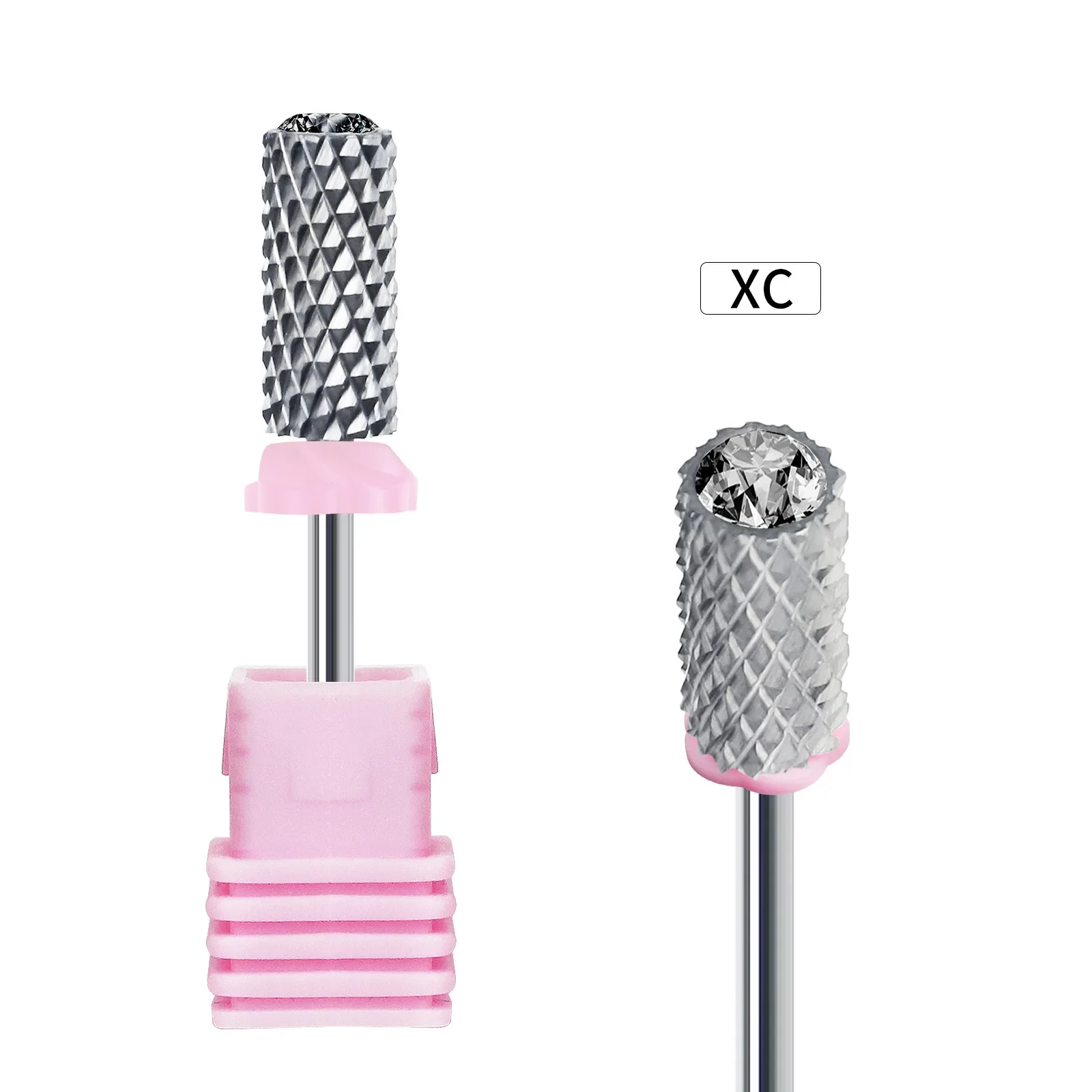 Brocas de broca de unhas de carboneto cabeça de moagem elétrica rotativa para manicure strass decoração barril fresa acessório