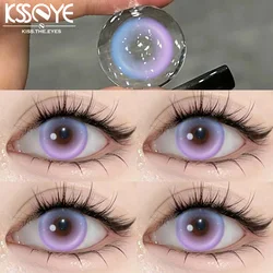 Shiny Contact Lenses Purple Fairy Lenses Brown Glasses Use Glasses Student Years Use Colored Contact Lenses to Make Eye Contact