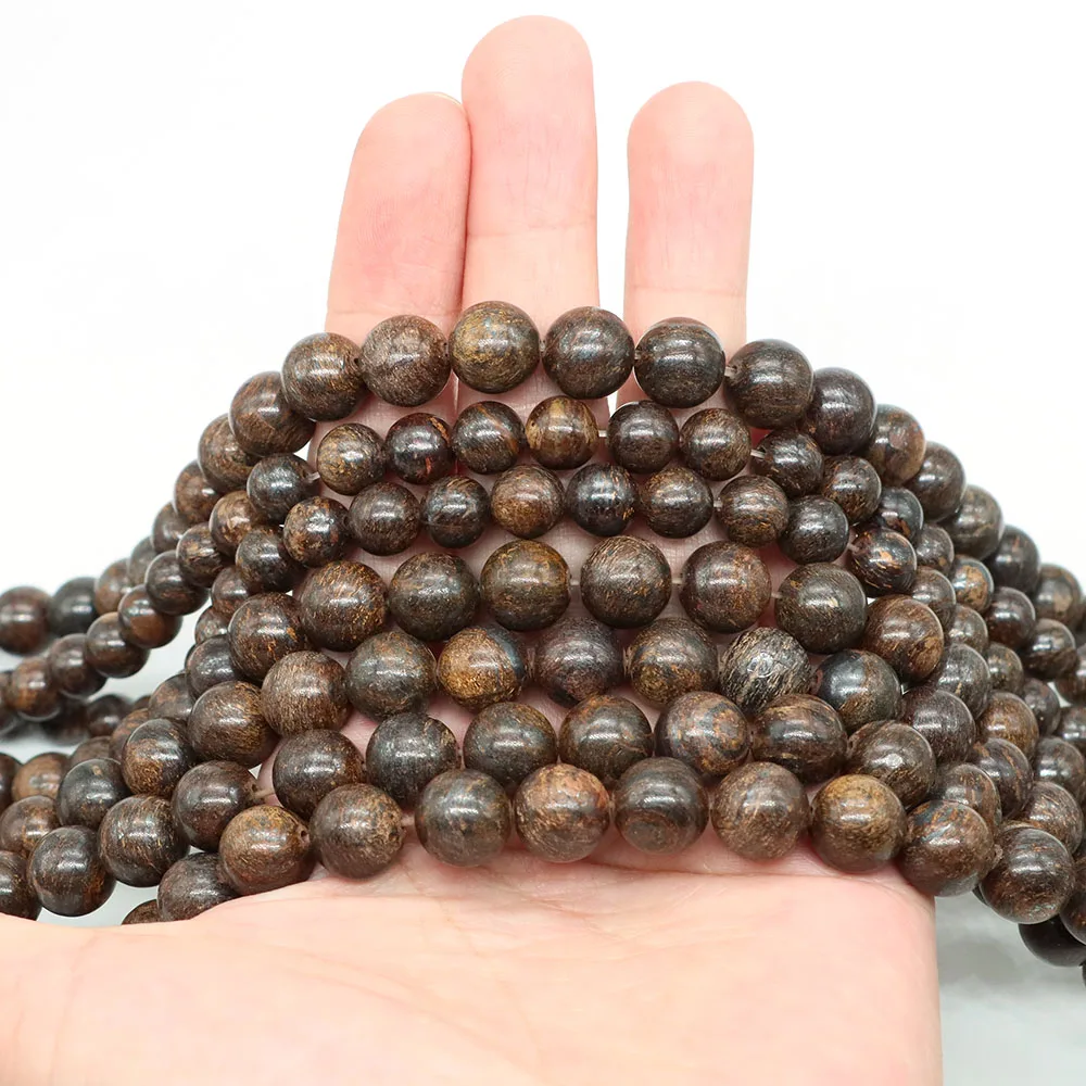 Natural Bronzite Stone Beads Round Loose Spacer 4 6 8 10mm For Jewelry Making Diy Bracelets Necklace Accessories