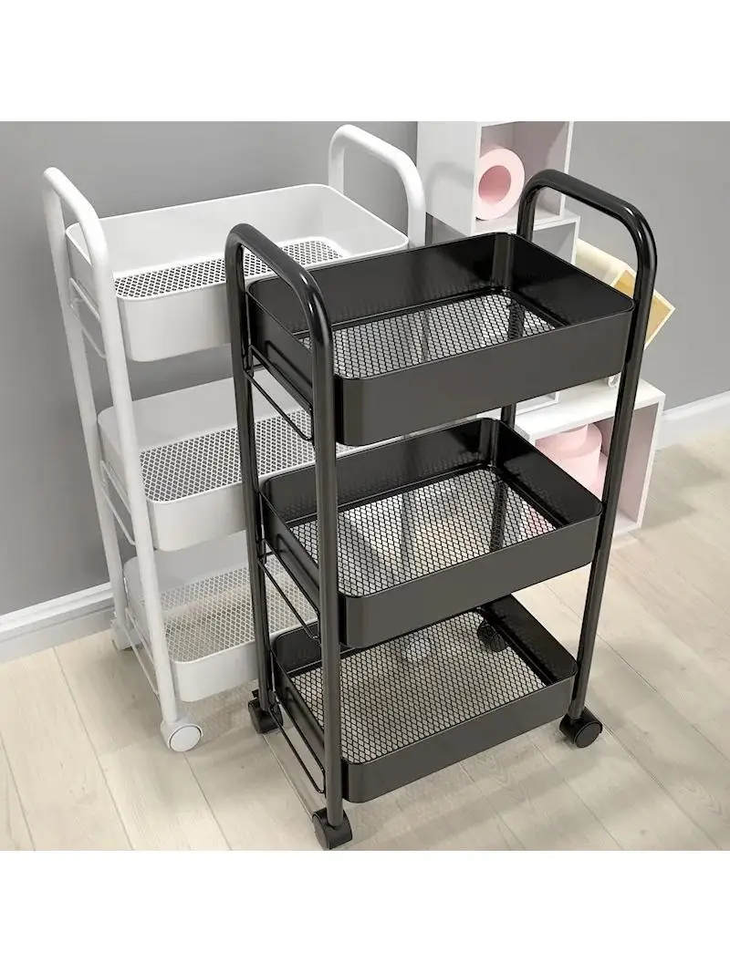 Carrinho de Armazenamento Portátil Multicamadas com Rodas para Banheiro, Quarto, Cozinha, Mesa de Cabeceira e Prateleira para...