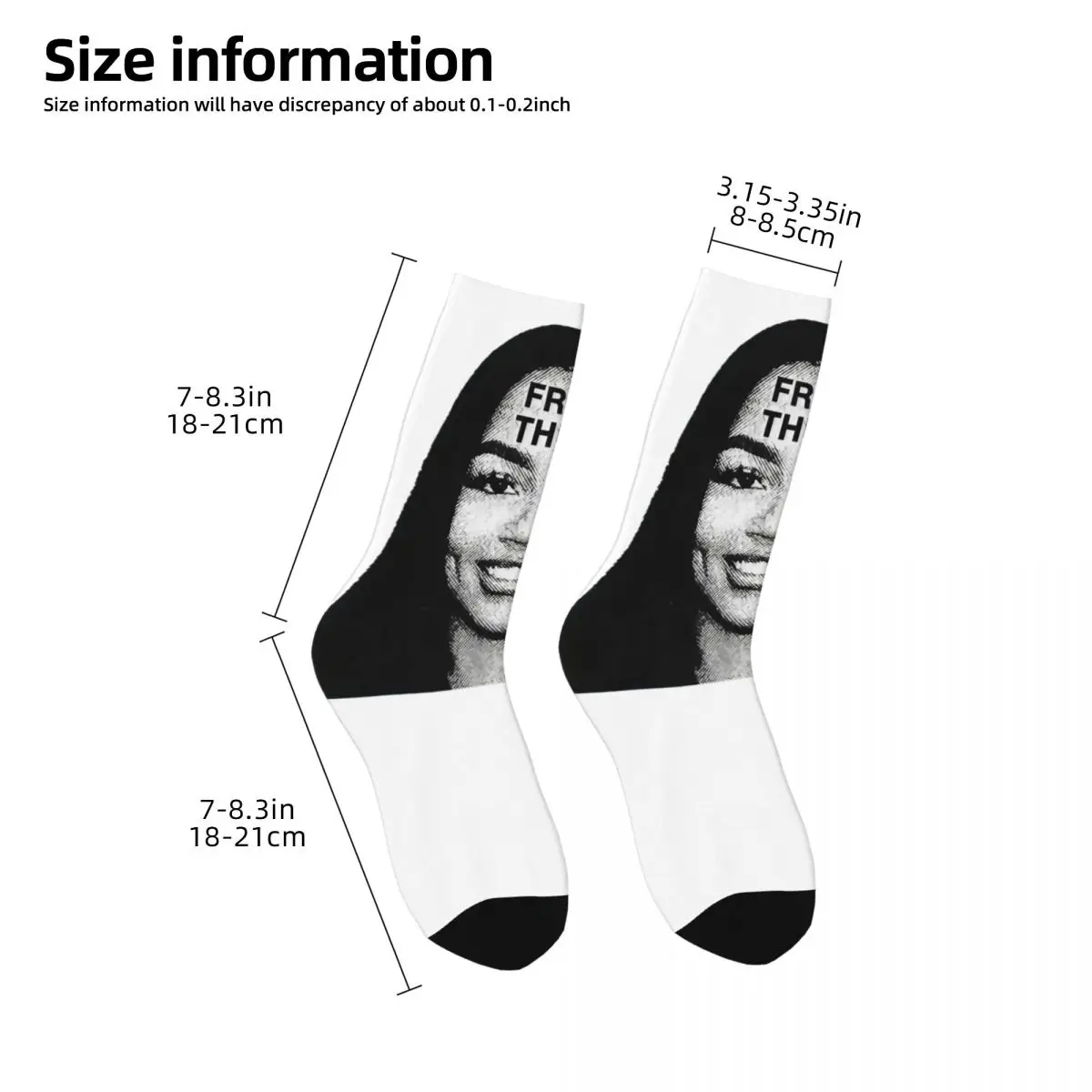 Crazy Design Rapper Mariah FREE Thug Slime Skateboard Socks The Scientist Polyester Middle Tube Socks for Unisex Breathable