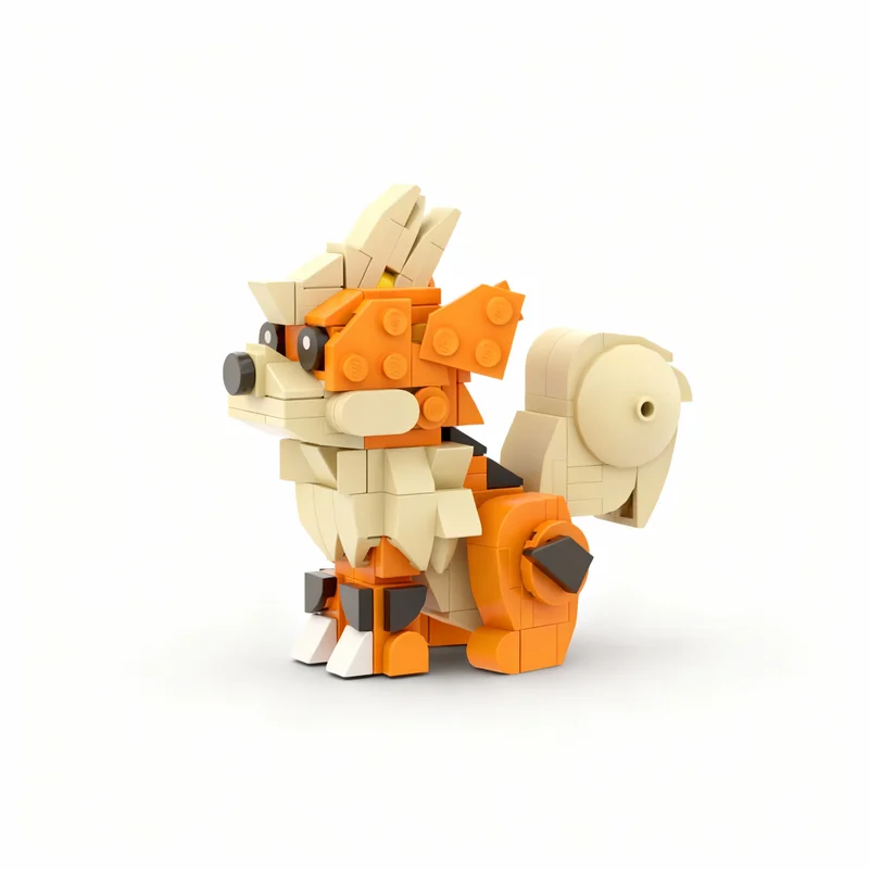 175pcs MOC Growlithe Pocket Monster Creator Expert Model Building Blocks Construction Toy Christmas Gifts DIY Creative Idea