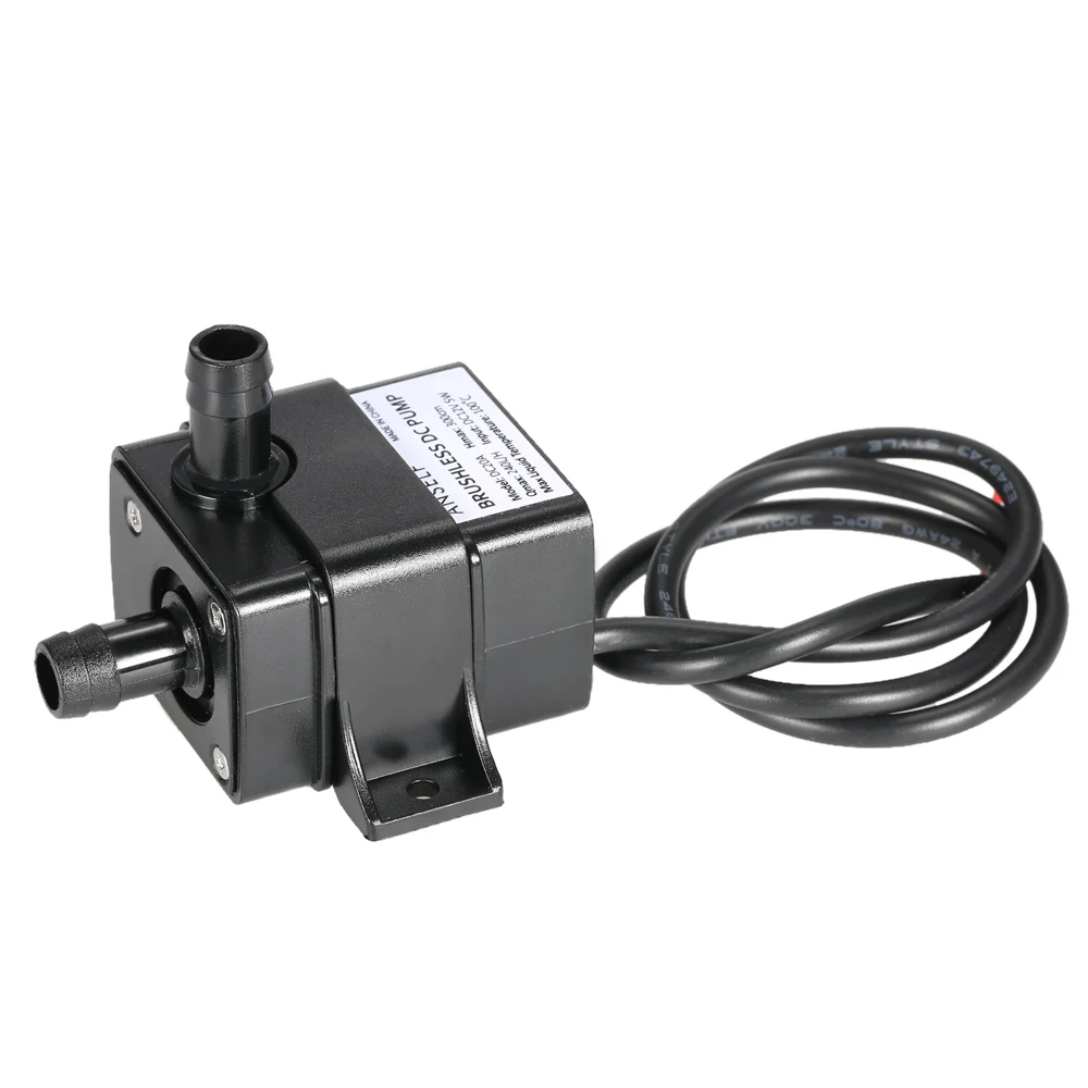 Ultra-quiet Mini DC12V Brushless Water Oil Pump Waterproof Submersible Fountain Aquarium Circulating 240L/H 5W Lift 3M 0~100℃