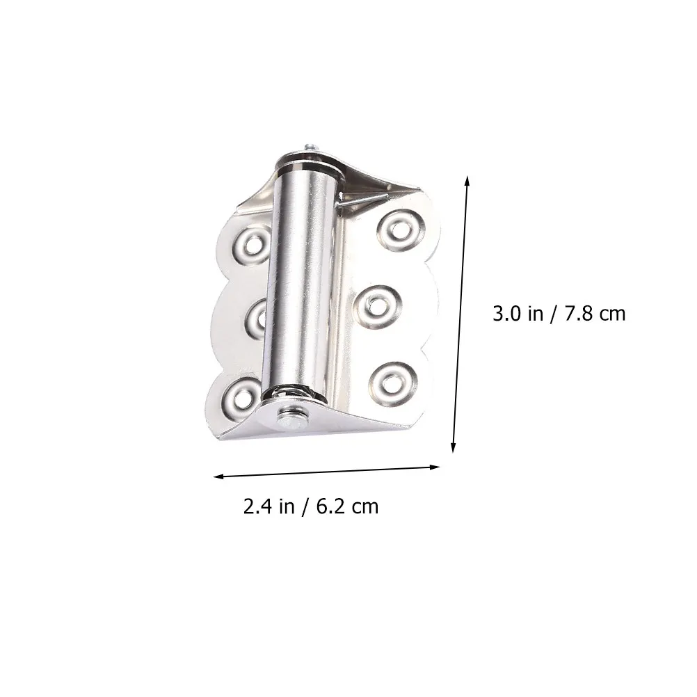 2Pcs Stainless Steel Folding Door Hinge Spring Hinge for Wood Door Shutter Bar Counter Free Bath Office Furniture