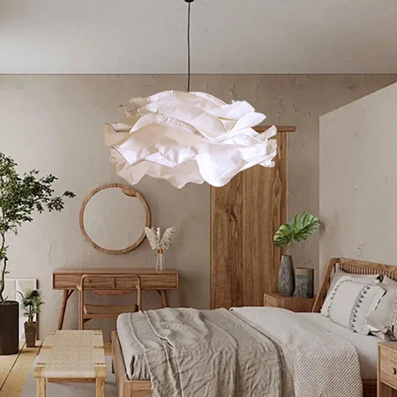 Cloud Shape Paper Lamp Shade 30cm Decorative Pendant Light Cover Modern Ambience for Wedding Studio