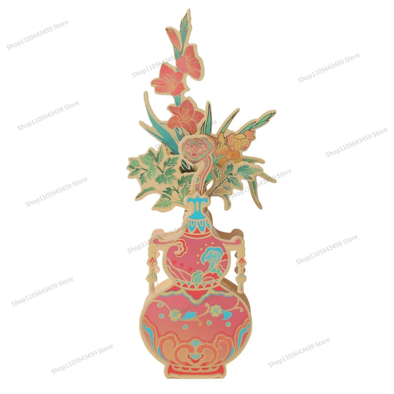 For aromatherapy flower card ornament vase shape fireless fragrance card creative activity gift desktop decoration