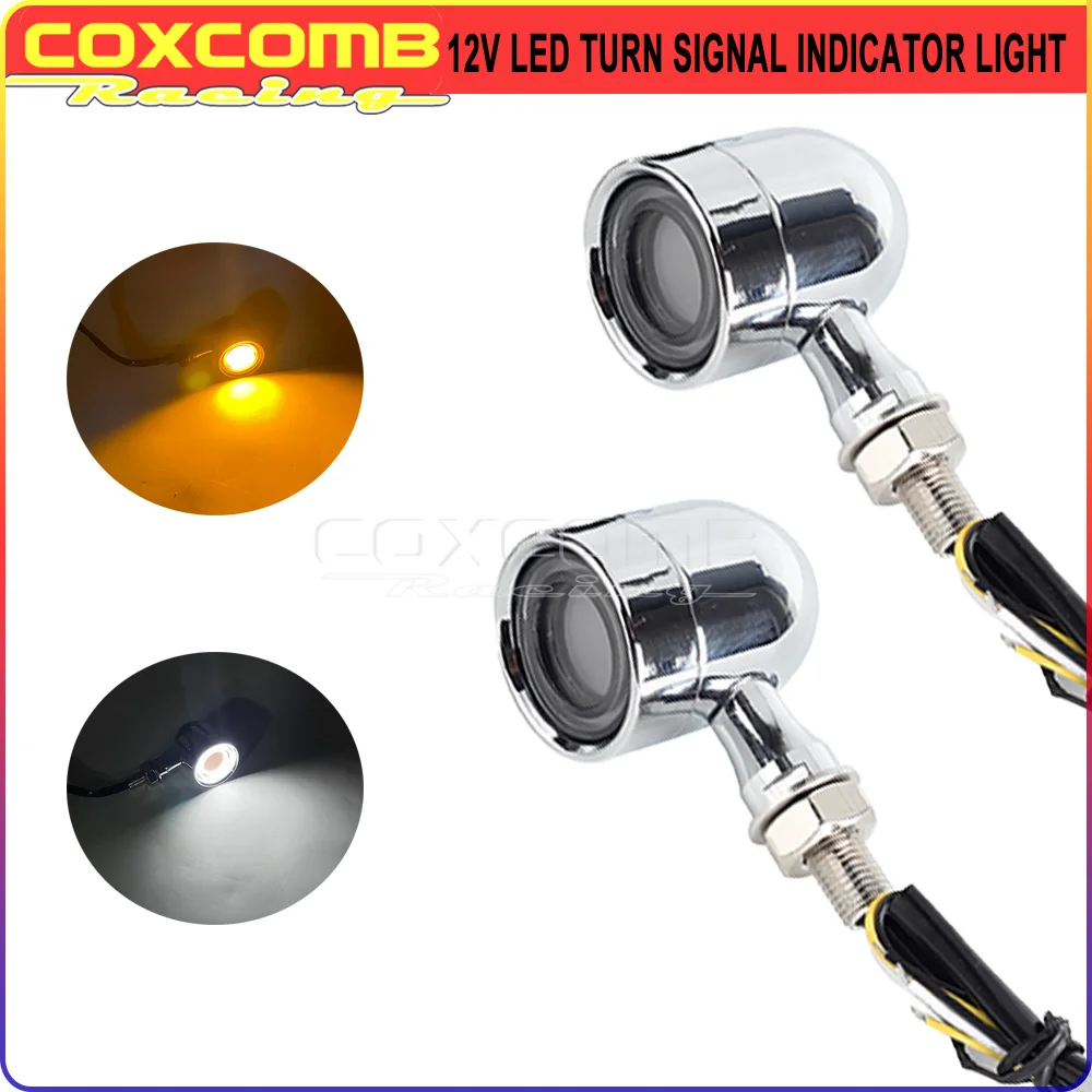 

12V LED Turn Signal Light For Kawasaki Vulcan 1700 Voyager 900 Classic S ABS Cafe Directional lamp Blinker Motorcycle Accessorie