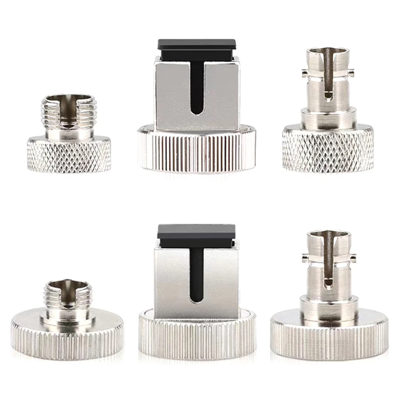 New Optical Fiber Connector Adapter SC/FC/ST Optical Power Meter Conversion Head Red Pen Metal Cap