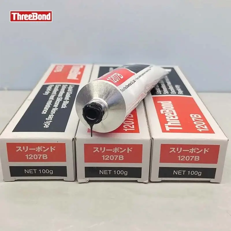 Joint liquide noir de type non-affaissement, joint sans sol, 1PC, ThreeBond 1207B, 100g