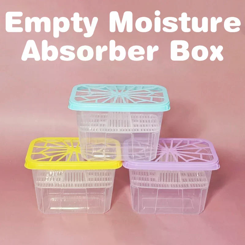 4pcs Large Capacity Moisture Absorber Box Empty Dehumidizer Storage Reusable Wardrobes Bathrooms Living Rooms No Leak Dry