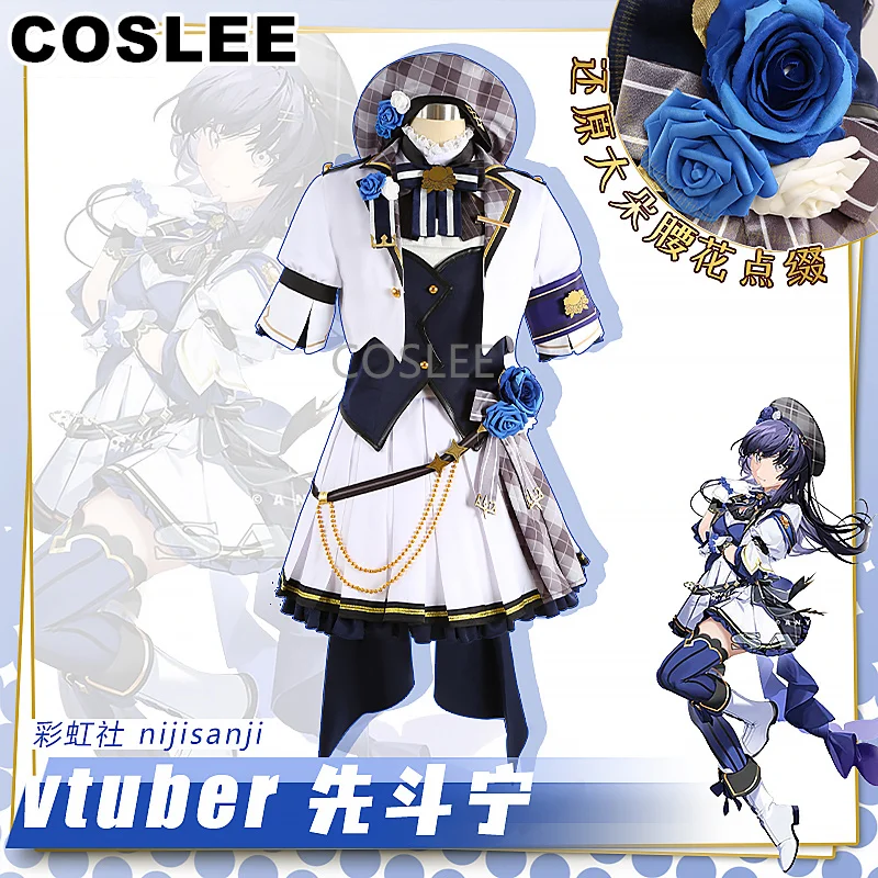 COSLEE Vtuber Nijisanji Nei Ponto Cosplay Costume Lovely Sweet Uniform Dress Halloween Carnival Party Outfit Unisex New 2023