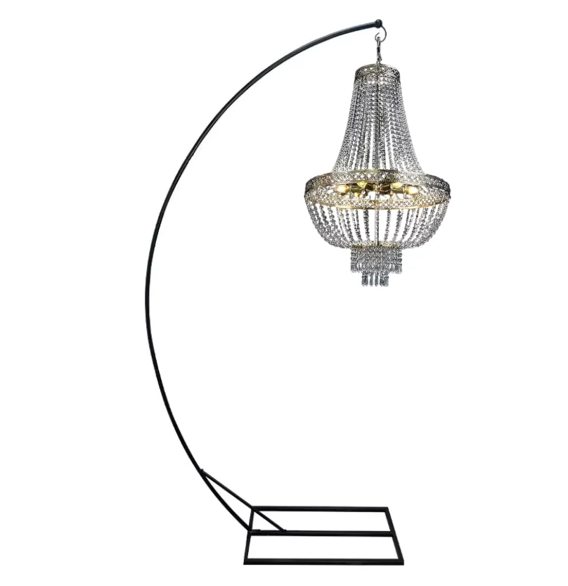 

&c New Arrival Mank Wedding Black White Metal Background Frame Hook Arch Chandelier Light Arch Stand Folding Outdoor Wedding