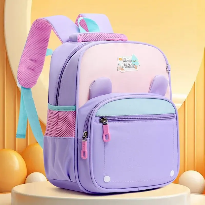 12inch new Fashion Kids Backpack Children Outdoor Bag Kindergarten School Bags Student oxford patchwork School Backpacks