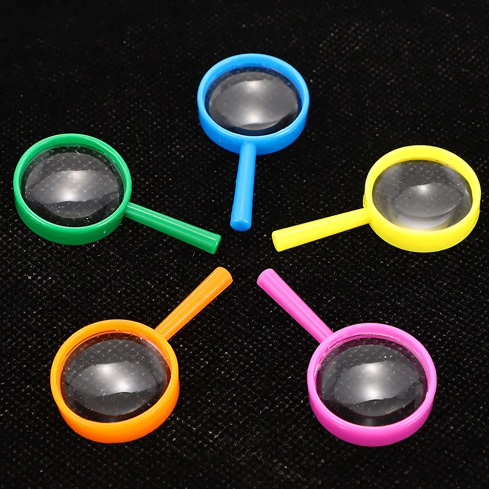 

6Pcs Portable Handheld Magnifying Glass Clear 25mm Lens Lightweight Reading Magnifier for Seniors Science Exploration