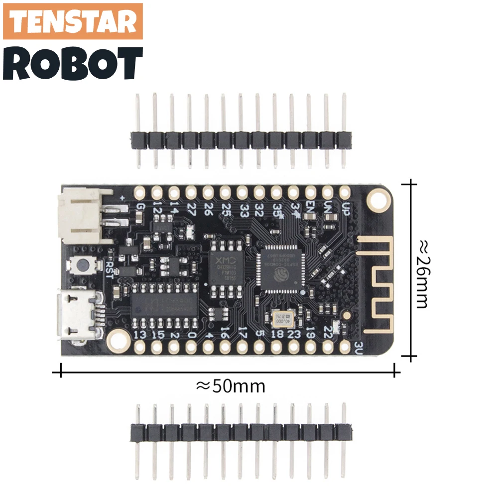 Antenna per scheda di sviluppo Bluetooth Wifi ESP32 ESP-32 REV1 CH340 CH340G interfaccia per batteria al litio Micro USB