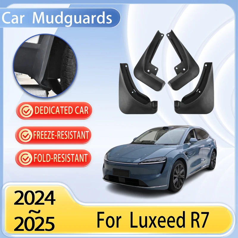 

Автомобильные брызговики, детали для Luxeed R7 EHY 2024 ~ 2025, автомобильные брызговики, инструмент, брызгозащищенное крыло, автомобильная расклешенная крышка, автомобильные грязевые аксессуары