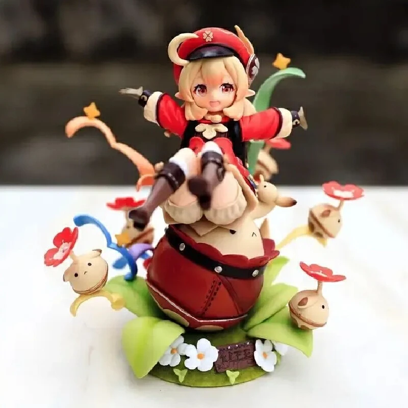 

Genshin Impact Klee 18cm Anime Action Figure Game Desktop Decoration Chassis Trendy Kawaii Girl Model Kit Collectible Toys Gifts