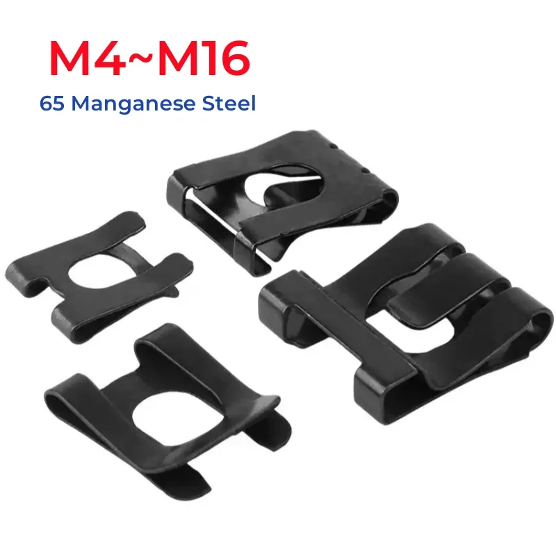 

M4 M5 M6 M8 M10 M12 M16 65 U-образный зажим из марганцевой стали/эластичный противоослабляющий зажим для вала