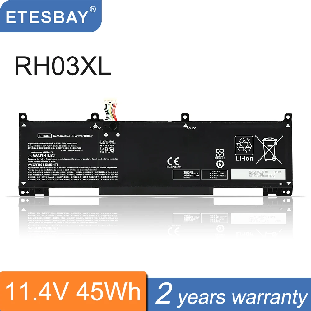 ETESBAY RH03XL Laptop Battery for HP ProBook 430 440 445 450 630 640 650 G8 Zhan 66 Pro A 14 G4 Series HSTNN-IB9P HSTNN-OB1T