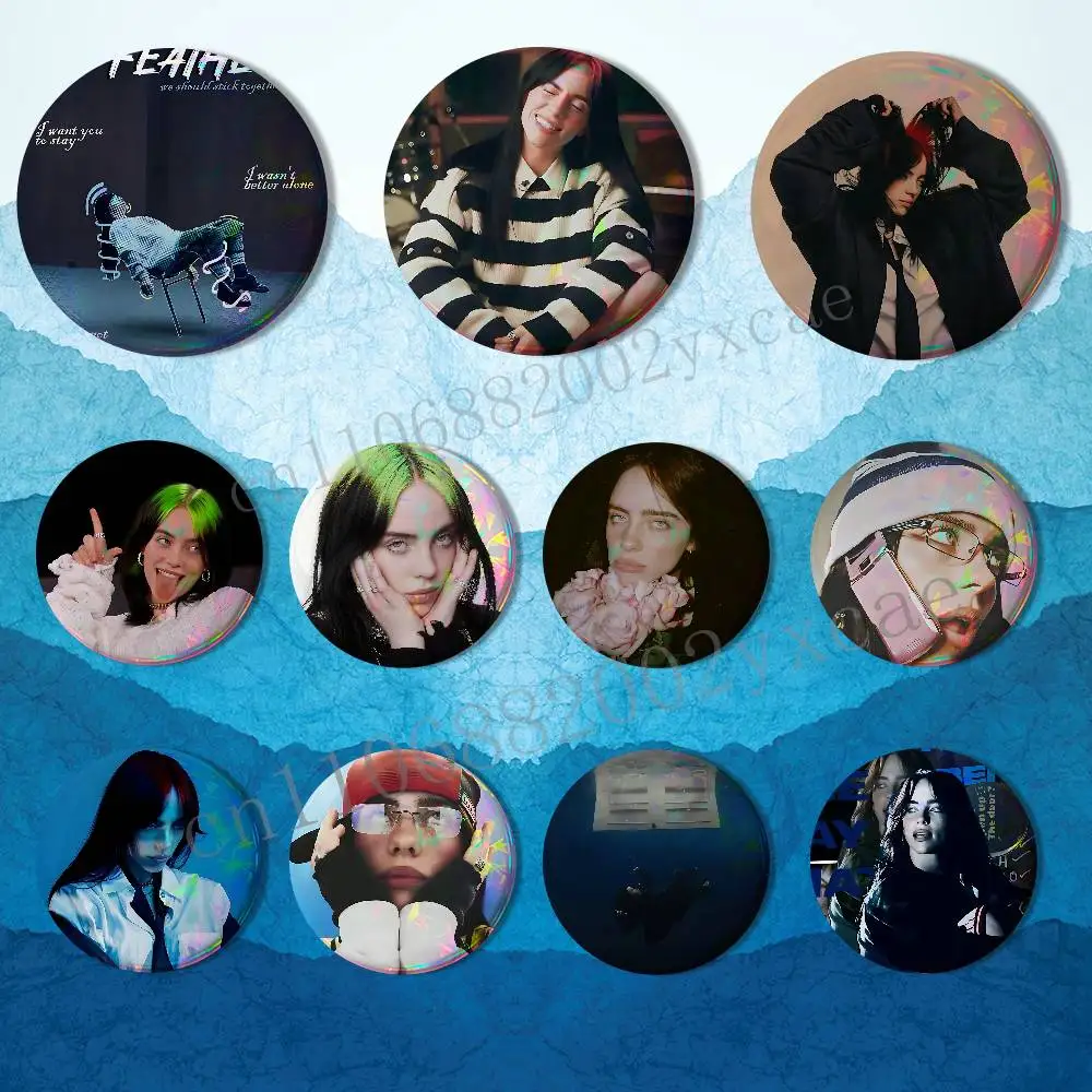 

WILDFLOWER band Billie Eilish Creative Round Badge Button Pin Bag Decor Fans Collection Friends Gift Brooch