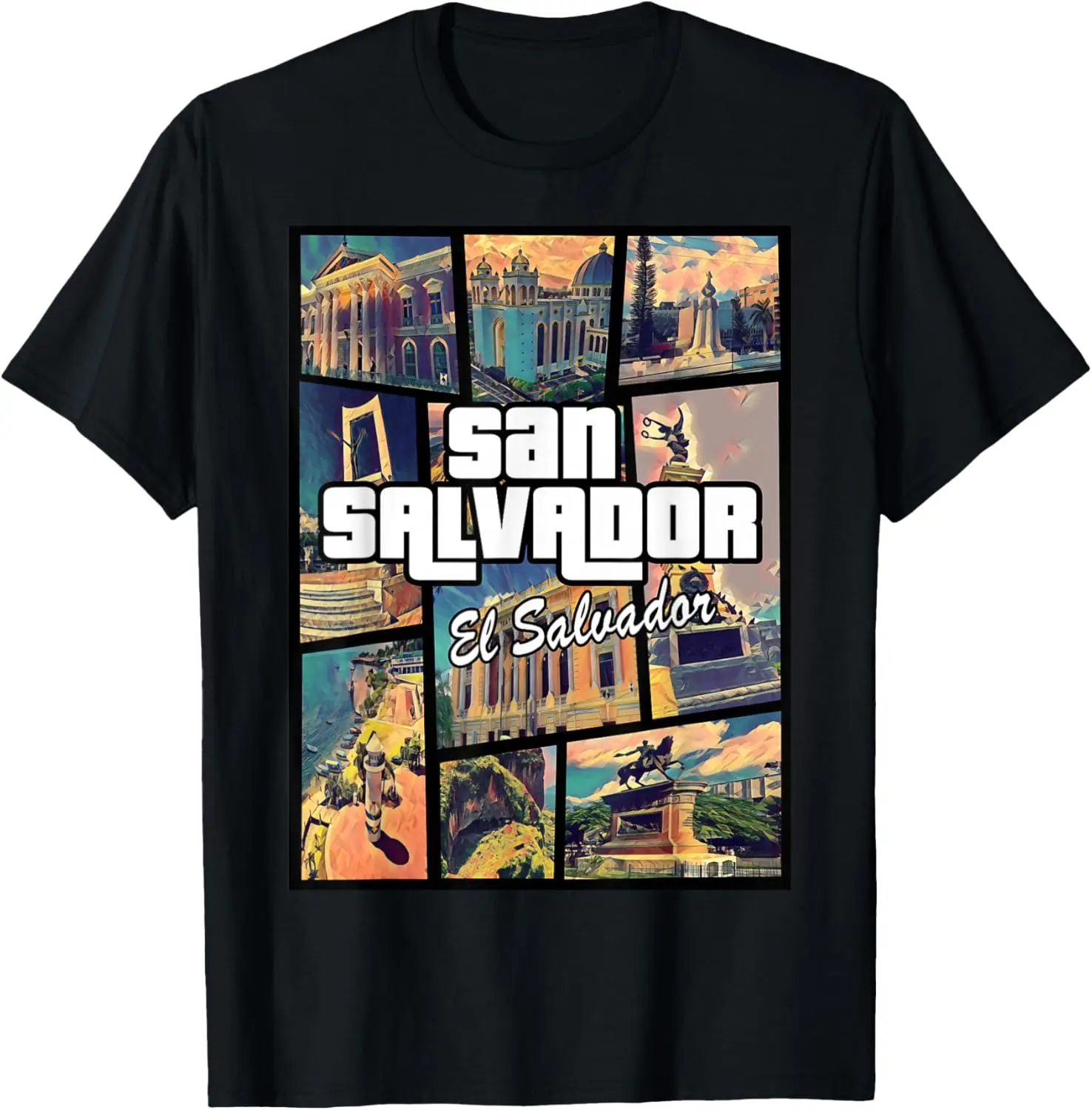 San El Salvador Capital Proud T-Shirt 100% Cotton Trendy Y2K Short-Sleeve Tee-Soft, Quick-Drying, Moisture-Wicking; Ideal Sports