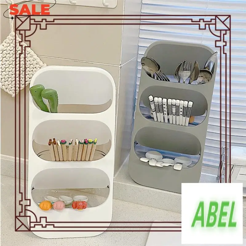

KB-Multi-Functional Three-Layer Draining Storage Box For Kitchen Utensils - Plastic Organizer