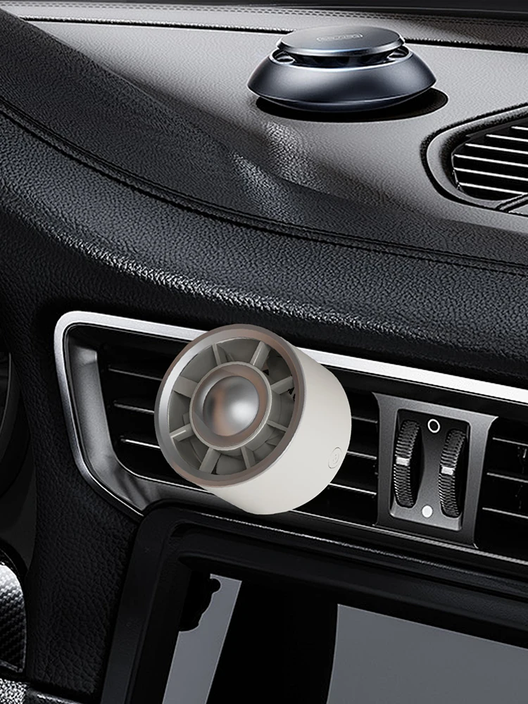 USB Car Air Vent Clip Fan 3-Speed Cooling Fan with Colorful LED AC Outlet High Wind Mini Electric Fan Portable Auto Accessories