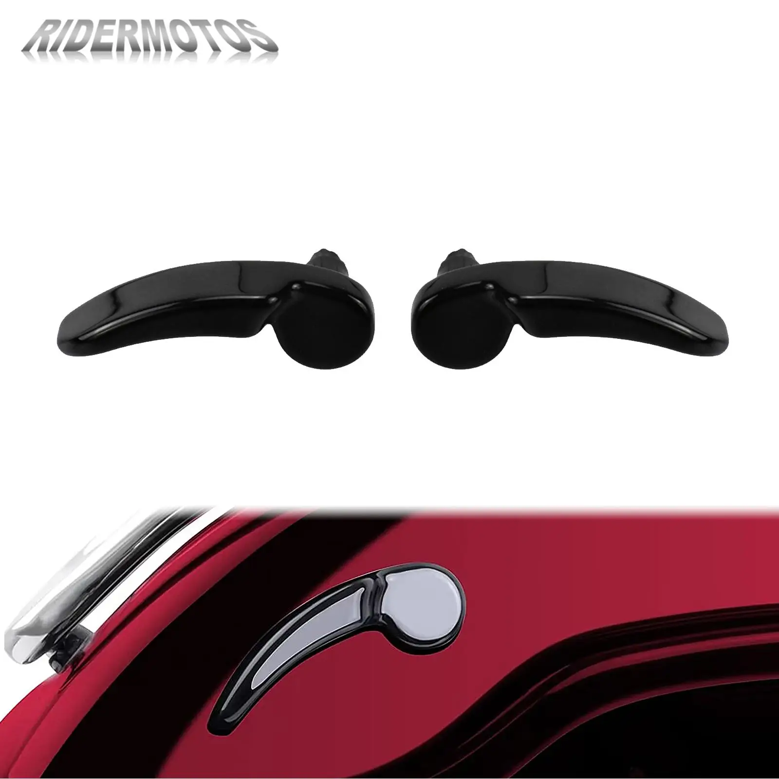 Motorcycle Saddlebag Lid Lifter Black Latch Lever For Harley Touring Electra Glide Road King Street Glide FLHR FLTRX 2014-2023