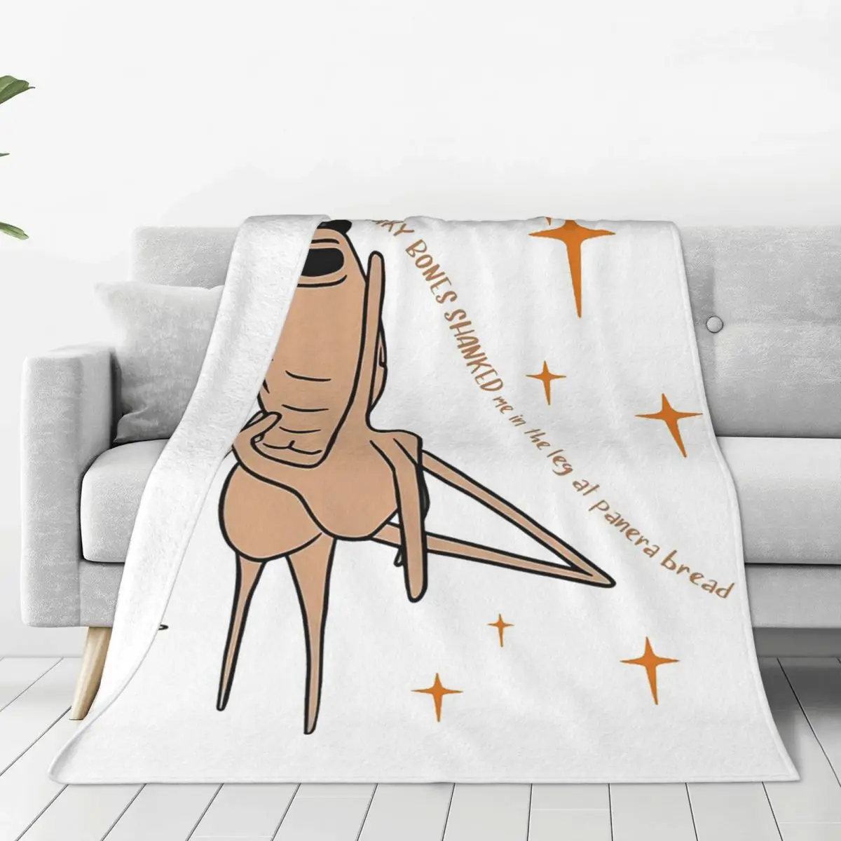 Marcus The Worm Robert Help Meme Brain Rot Blankets Soft Warm Flannel Throw Blanket Bedspread for Bed Picnic Travel Home Couch