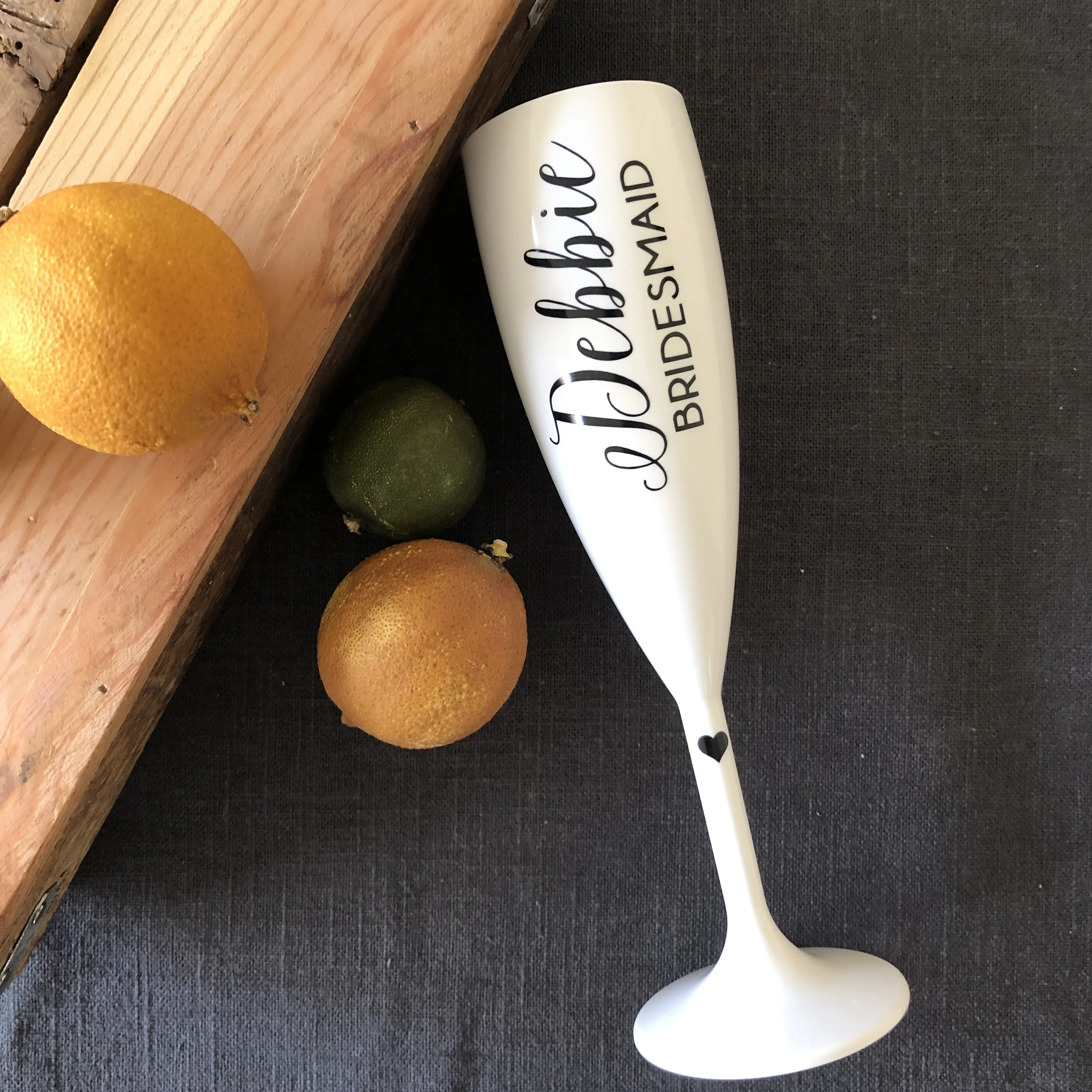 Personalisierte Champagnerflöte, weißes Prosecco-Glas, individuelle Brautjungfer, Weinbecher, Party, Acryl, Kelch, Braut, Urlaubsgeschenke für Sie – Detail 4