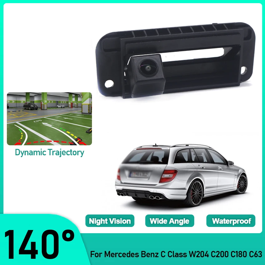 

HD CCD Waterproof Trunk Handle Rear View Camera Back Up Reverse Camera For Mercedes Benz C Class W204 C200 C180 C63 Wide Angle