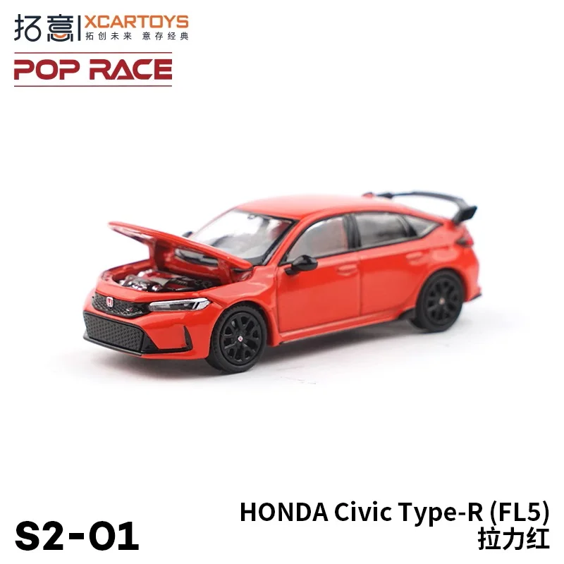 POP RACE XCARTOYS 1:64 Honda Civic Type-R (FL5) Red Diecast Model Car