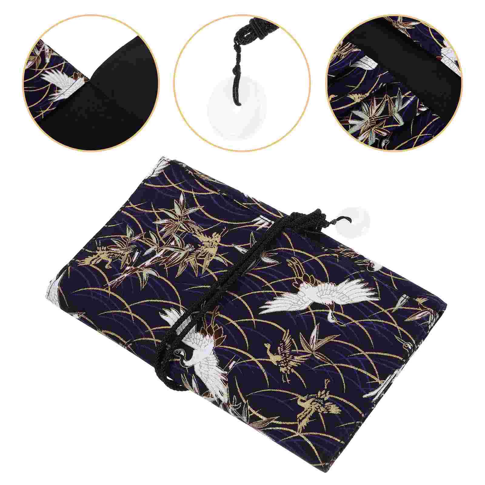 Pinsel Lagerung Roll Tasche Make-Up Halter Taschen Chinesischen Stil Beutel Japanischen 600d Oxford Tuch Lippenstift Organizer