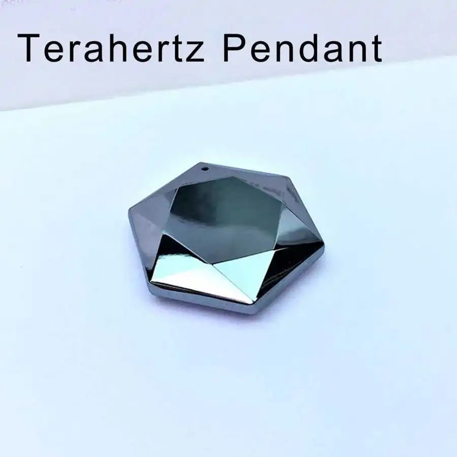 Natural Terahertz Pendant Fashionable Versatile Hexagram Charm Pendant Cold Heat Induction Good for Health 