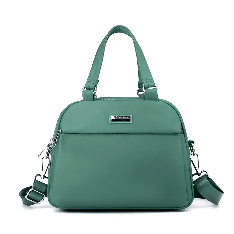 

Женская прочная нейлоновая однотонная застежка-молния, вместительная прочная сумка через плечо, 2024