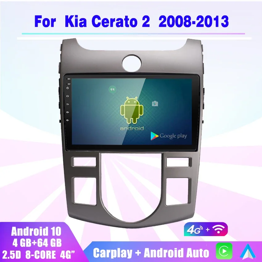 

Android 10.0 4+64G Carplay Car Radio Multimedia Player GPS Navigation 2DIN for Kia Cerato 2 TD 2008 2009 2010 2011 2012 2013