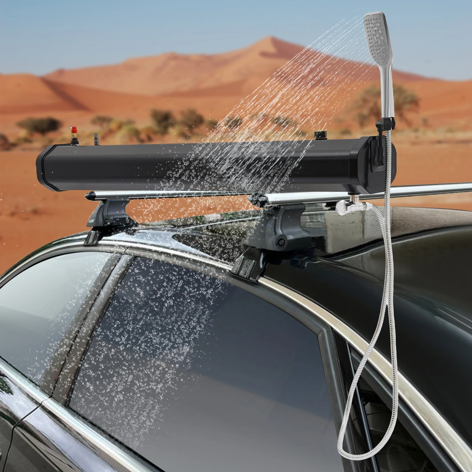 Portable Camping Shower Roof Rack Mount Road Shower Water Tank Outdoor Activities Water Supply