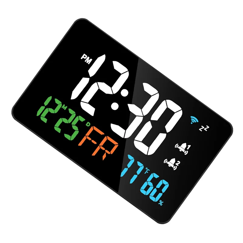 

Настольные часы с Wi-Fi, календарь, цифровой светодиодный дисплей, интеллектуальный термометр, умные настенные часы, поддержка Wi-Fi, инструменты для автоматической калибровки-Y47